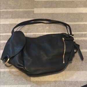 Vince Camuto Black Leather Shoulder Bag